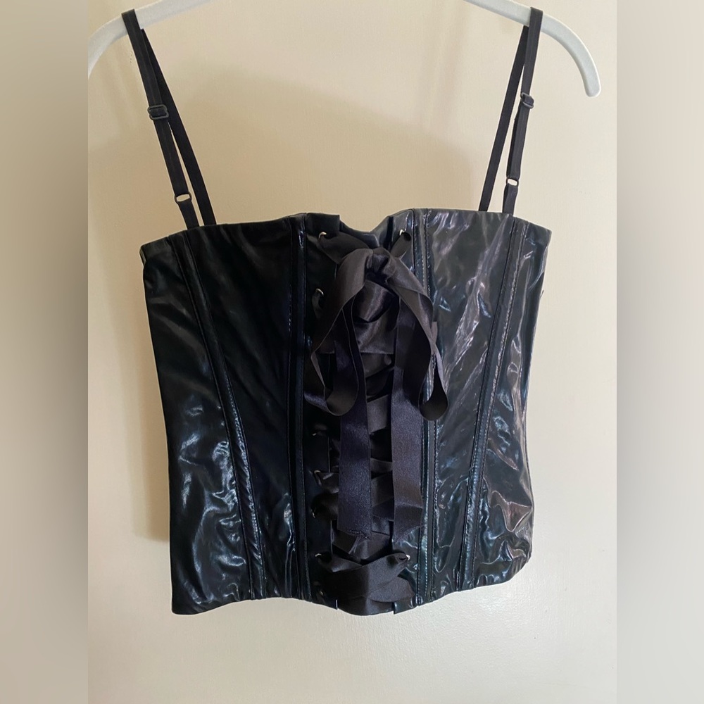 NWT Vintage D & G Dolce & Gabbana Black Bustier Top Size 40 - Picture 3 of 16
